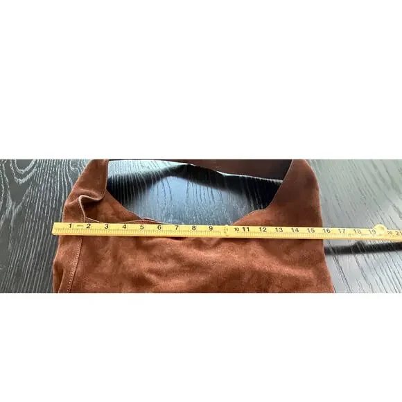 Quince NEW Italian Suede Slouchy Shoulder Bag, Color: Whiskey - Picture 6 of 9